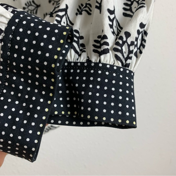 Alix of Bohemia Dot Blouse Long Sleeve 2018 V Neck Sz Small - Picture 6 of 15